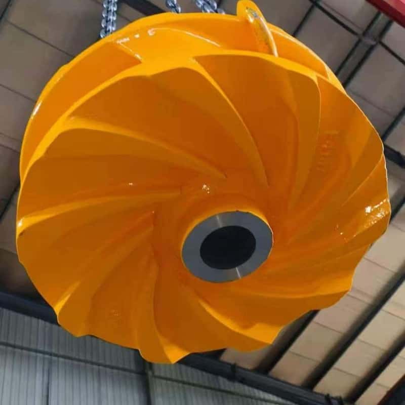 Wear-resistant and corrosion-resistant slurry pump impeller, core flow-passing key component for mining desulfurizatio